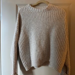 ASOS light grey cableknit sweater